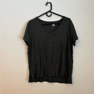 Old Navy Boyfriend Short Sleeve Charcoal Tee